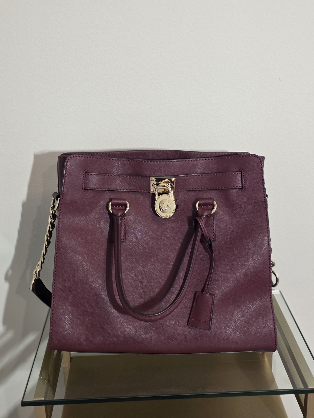 Michael Kors Plum Saffiano Leather Satchel